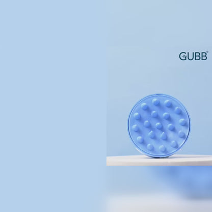 GUBB Stimulating Scalp Massager Brush with Extra and Thick Silicon Bristles, Helps In Stimulating Blood Flow & Reducing Dandruff